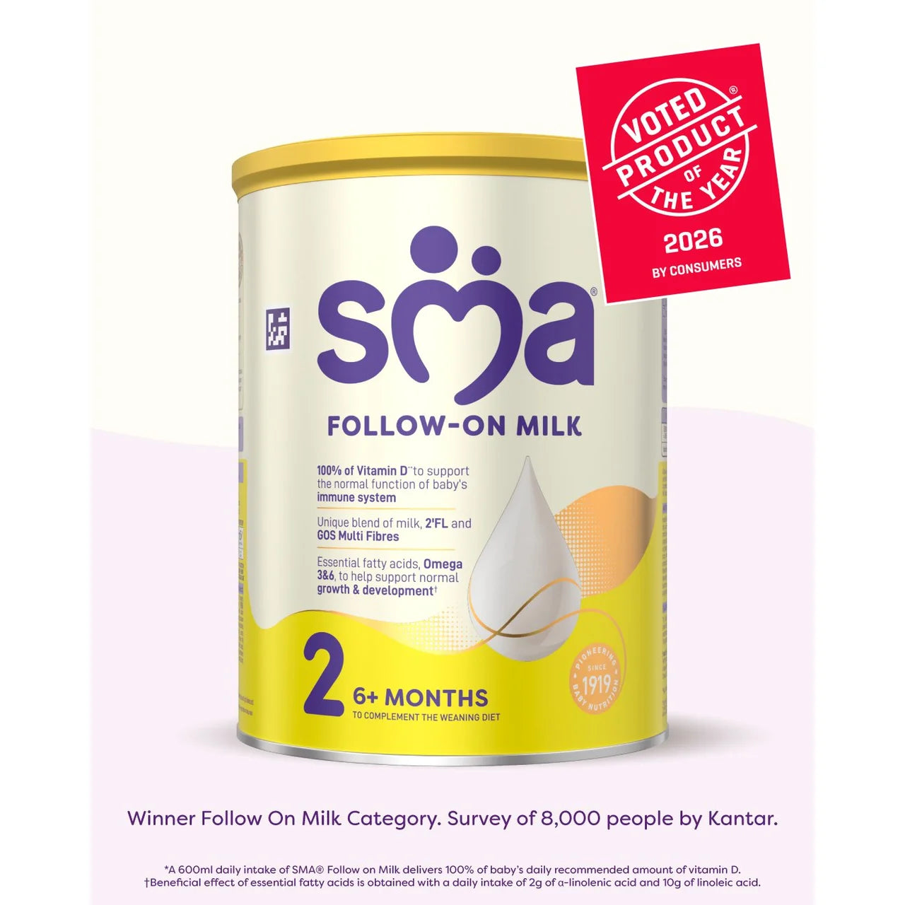 SMA Stage 2 Follow-on Baby Milk Formula Powder From 6-12 Months 800g