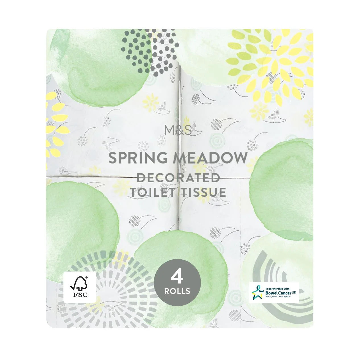 M&S Spring Meadows Decorated Toilet Paper 4 per pack
