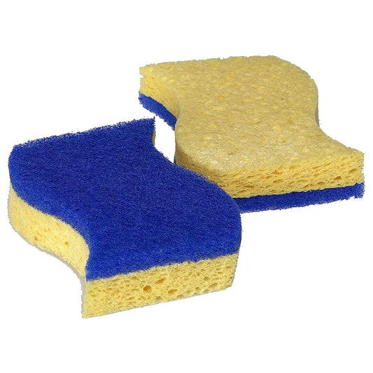 Spontex Non Scratch Sponge Scourers Super Absorbent Kitchen Cleaner 2 per pack