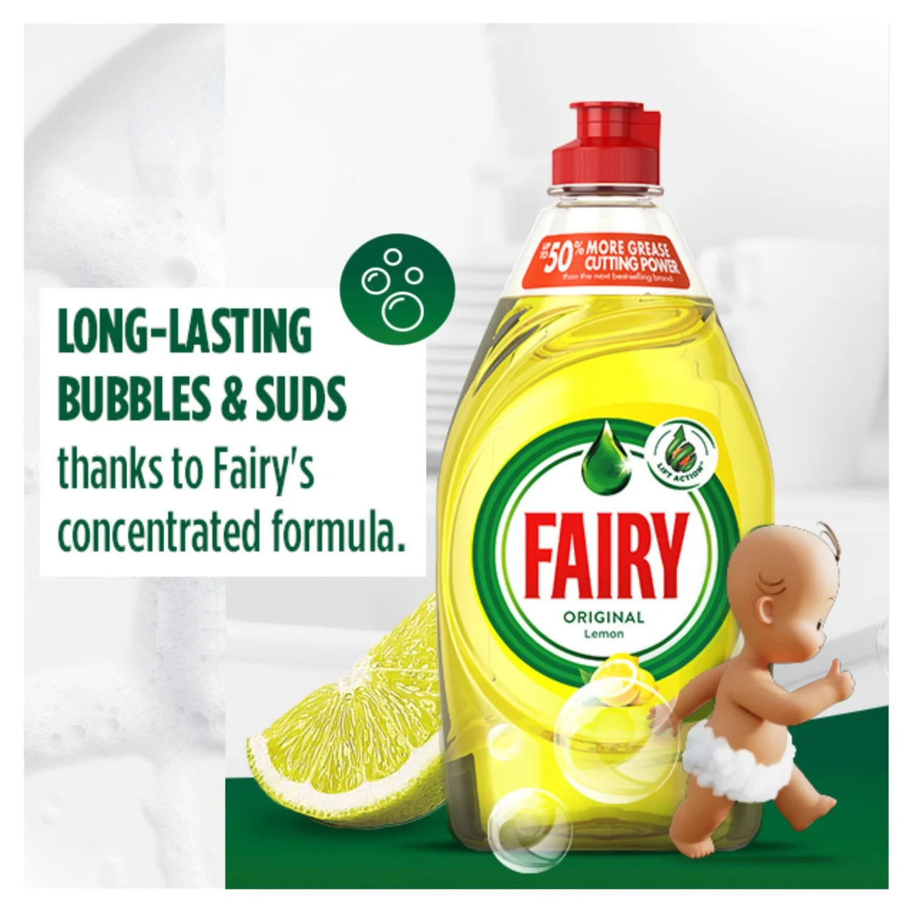 Fairy Washing Up Liquid Lemon 320ml