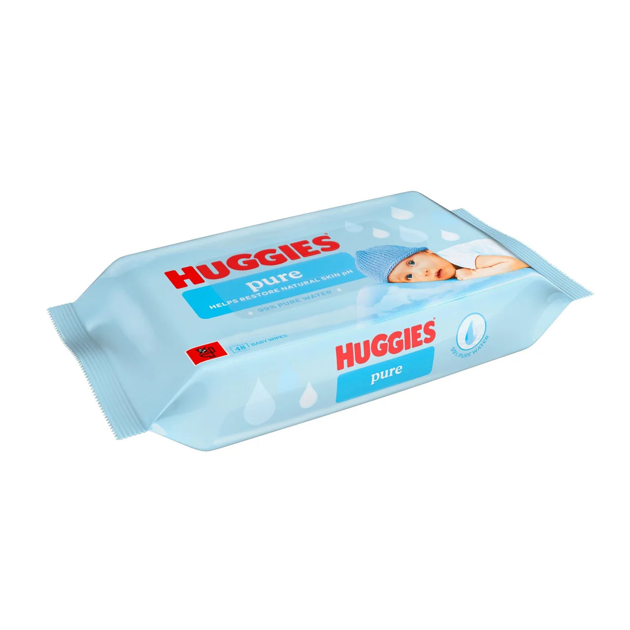 Huggies Pure PF Baby Wipes Single Pack 48 per pack