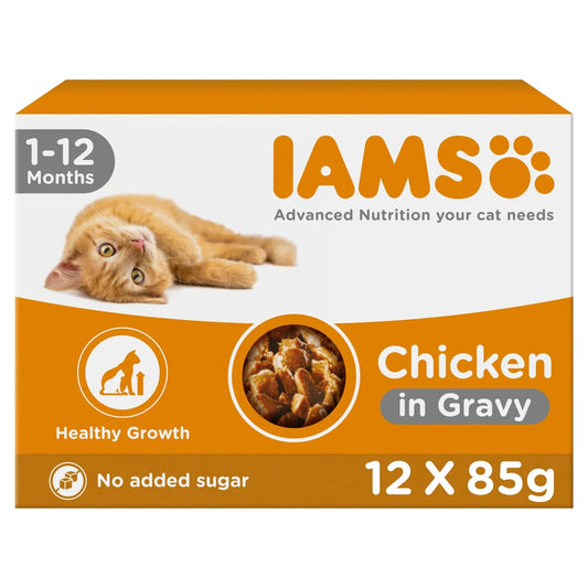 Iams Delights Kitten Chicken in Gravy Multipack 12 x 85g