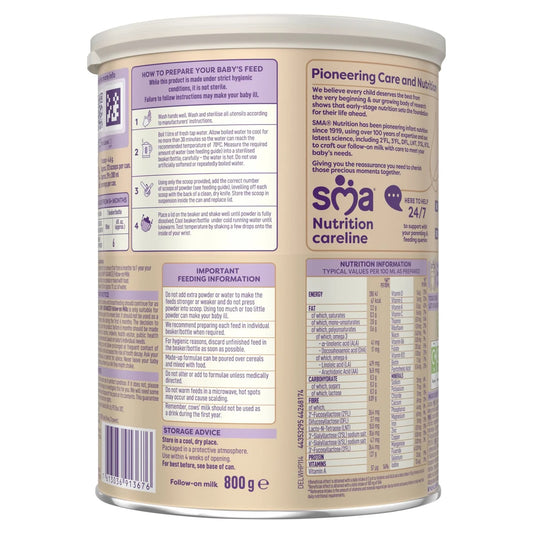 SMA Advanced Follow-on Baby Milk Powder Formula 6-12 months 800g