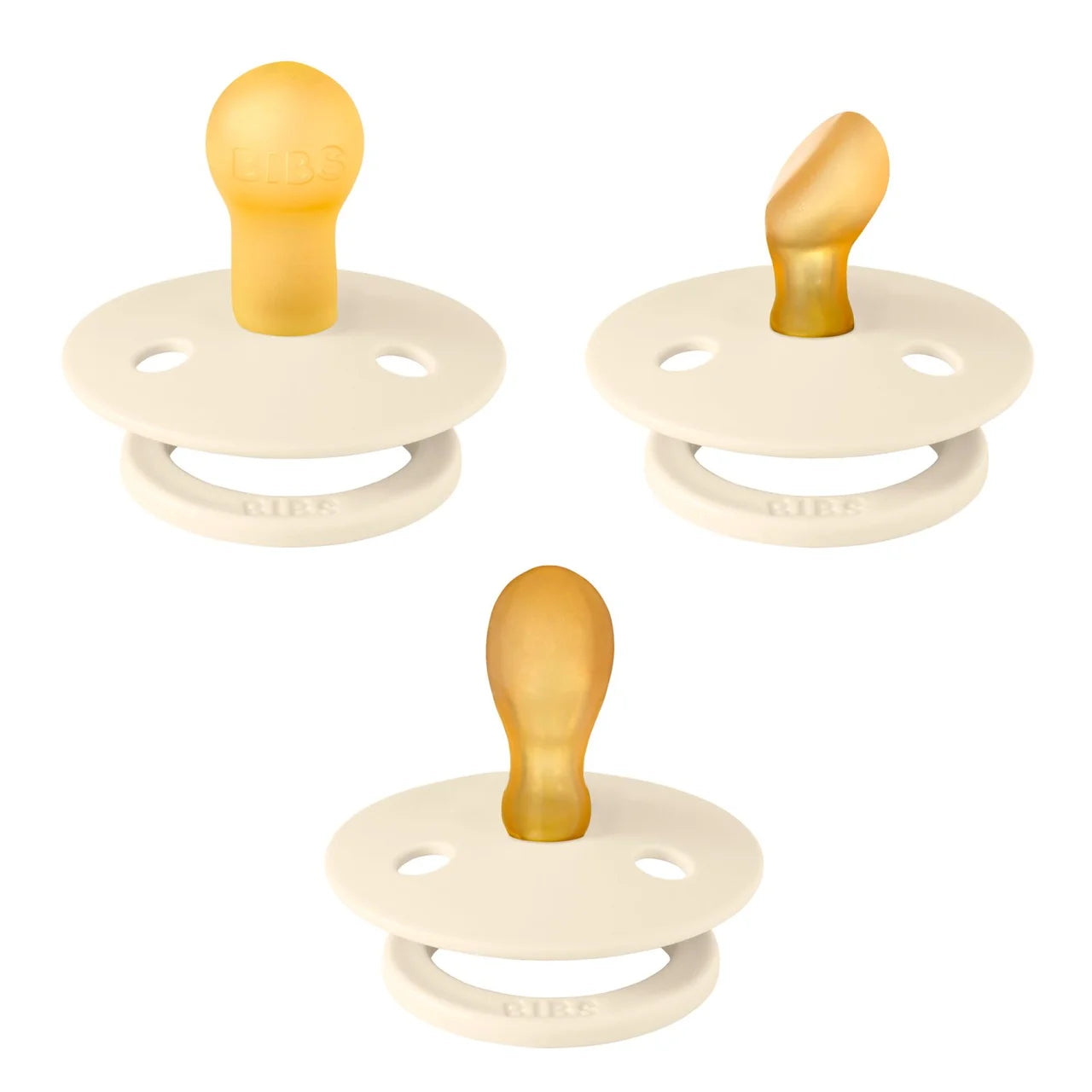 BIBS Pacifiers Try-it Colour Ivory , 3 per pack