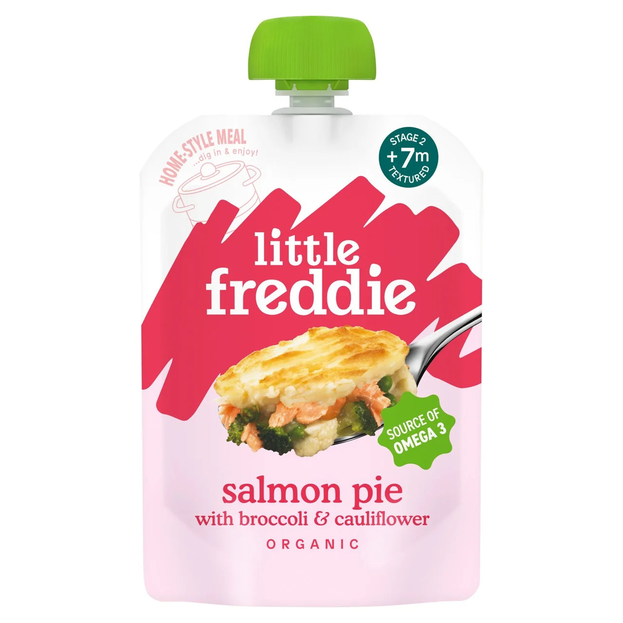 Little Freddie Salmon Pie Baby Food Pouch 7+ Months 120g