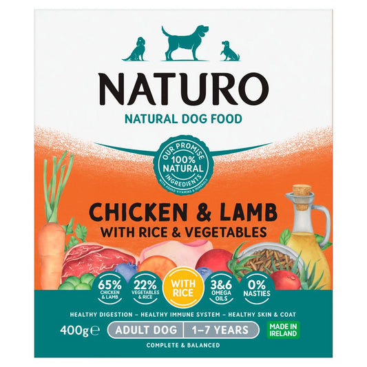 Naturo Chicken, Lamb with Rice & Vegetables 400g