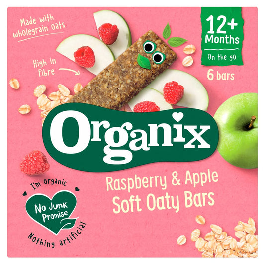 Organix Raspberry & Apple Soft Oaty Bars Toddler Multipack 12 months+