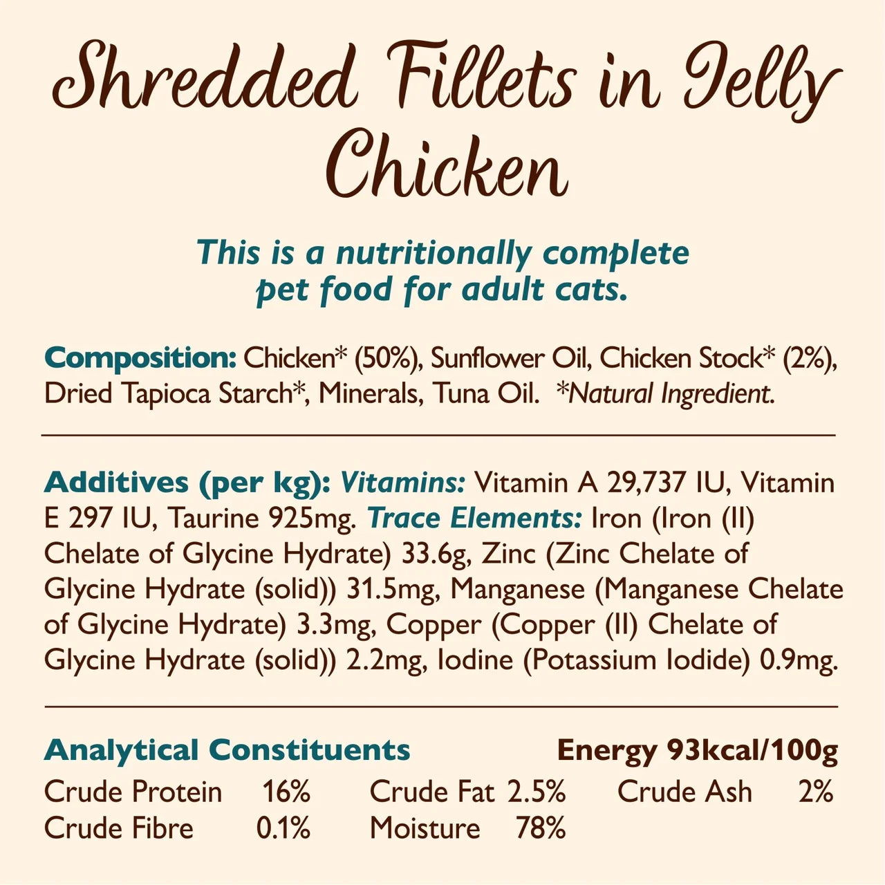 Lily's Kitchen Cat Shredded Fillets Chicken in Jelly 70g