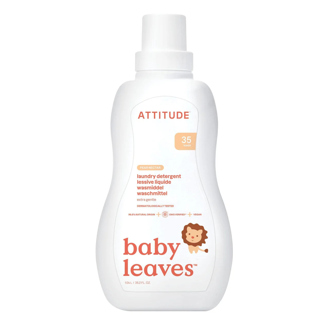 Attitude Little Ones Laundry Detergent Pear Nectar 35 Loads 1.05L