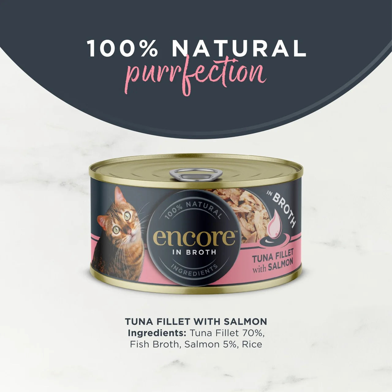 Encore Tuna Fillet with Salmon in Broth 70g