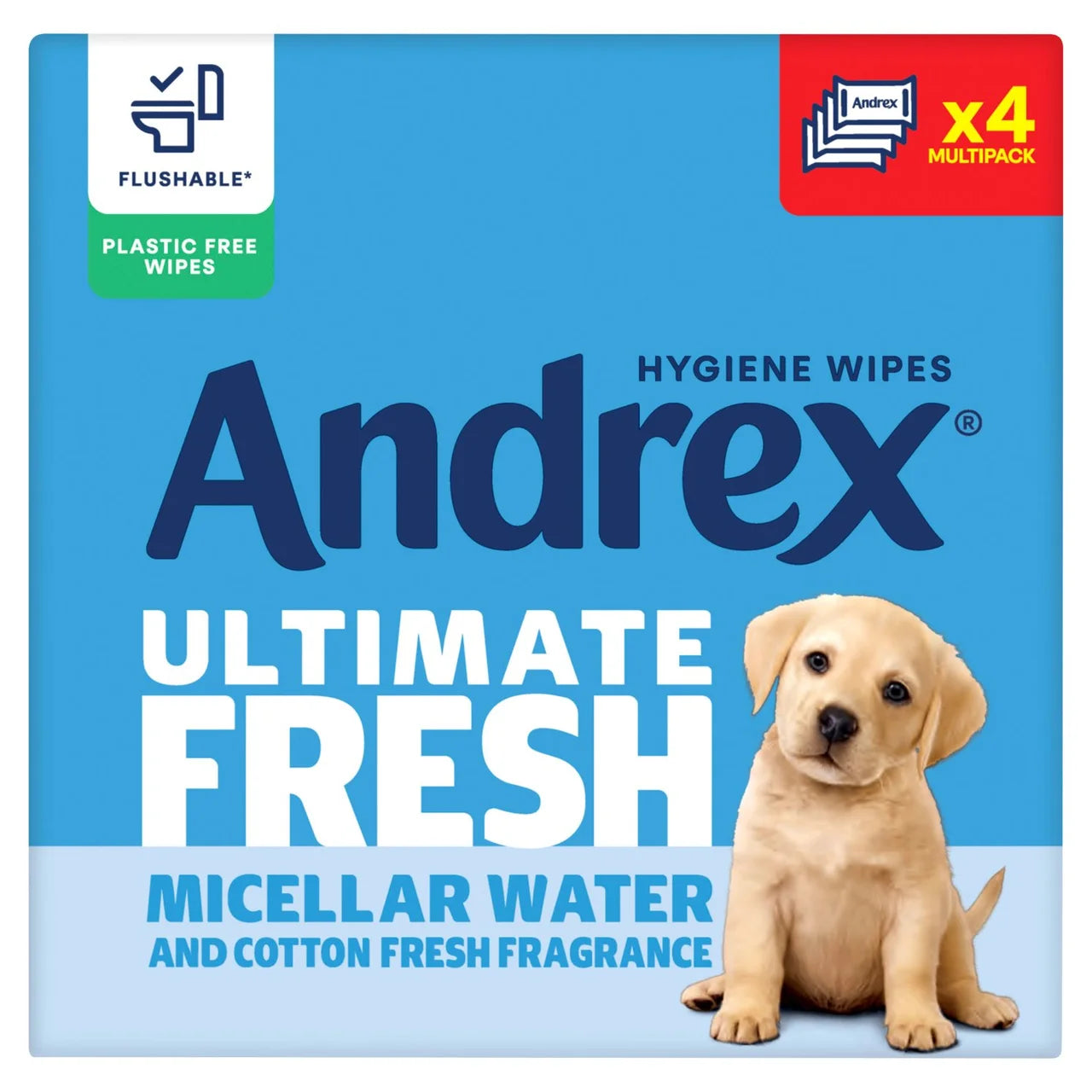 Andrex Ultimate Fresh Wipes Odour Control Quad Pack Moist Tissues 4 x 36 per pack