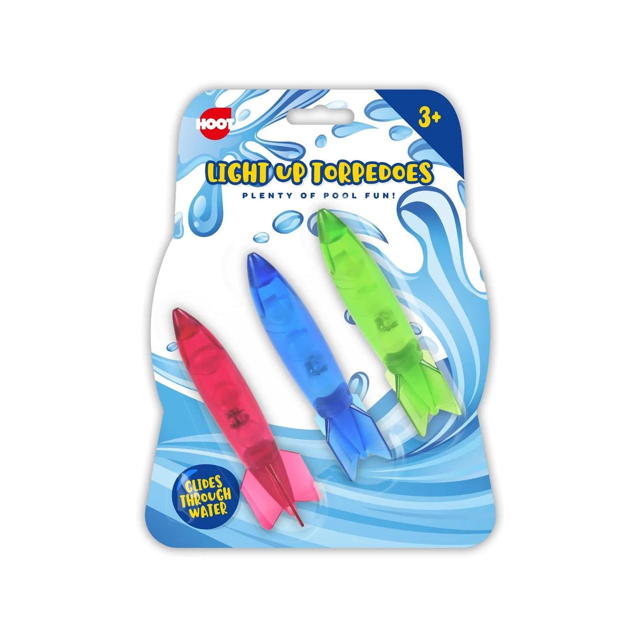 Hoot Light Up Torpedoes Kids Garden Toy 3 per pack