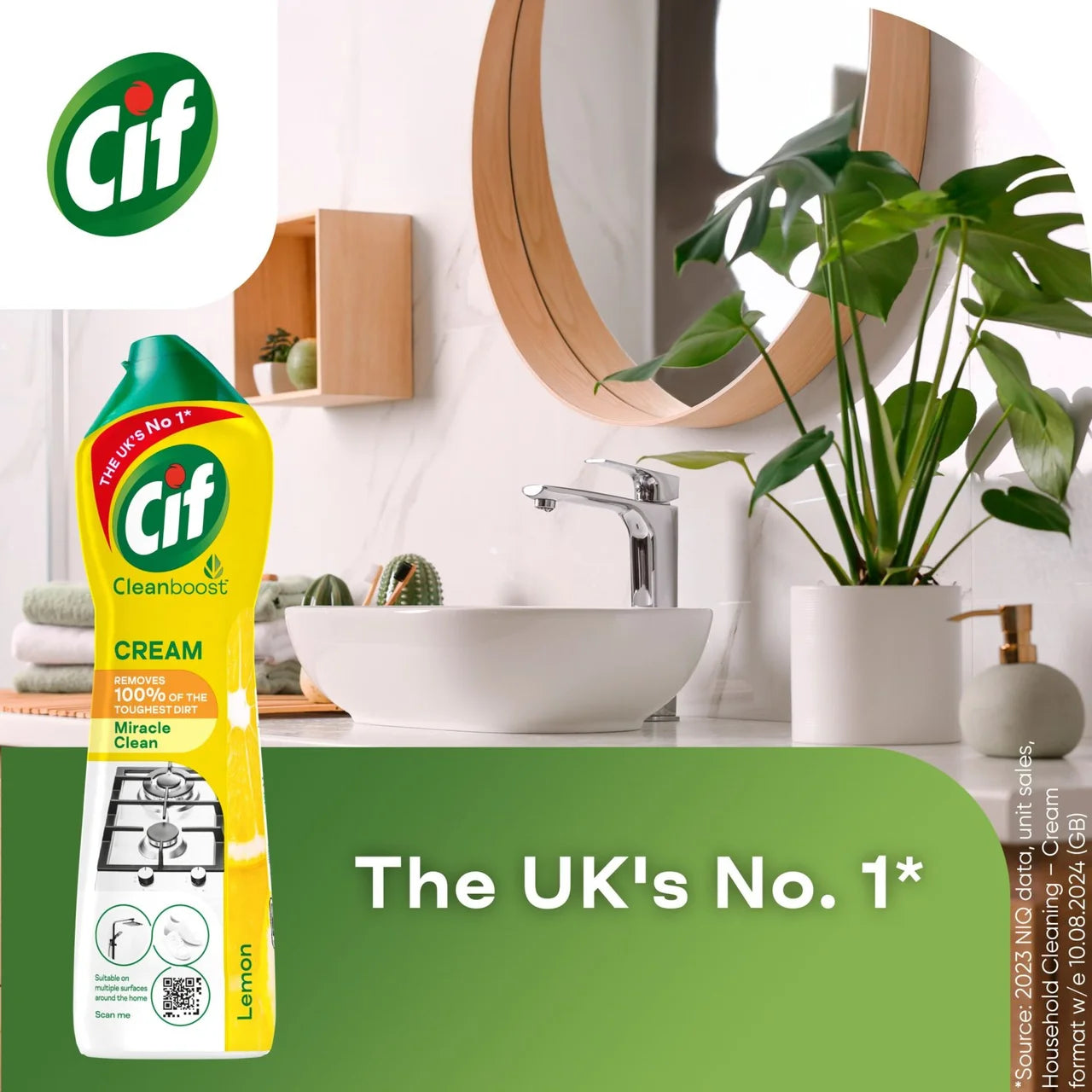 Cif Lemon Multipurpose Cream Cleaner 500ml