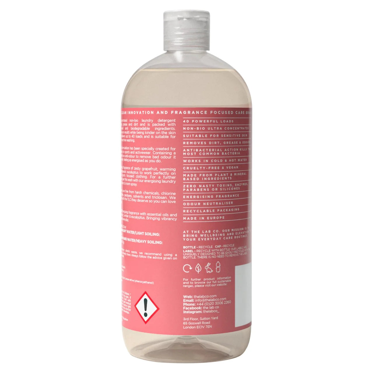 The Lab Co. Energising Non-Bio Laundry Detergent 1L