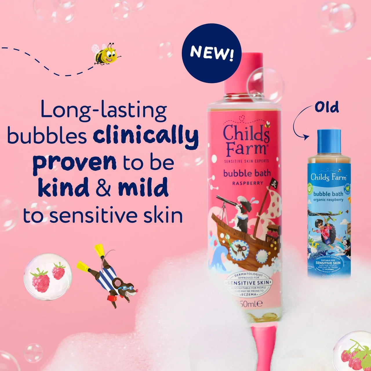 Childs Farm Bubble Bath, Raspberry 250ml