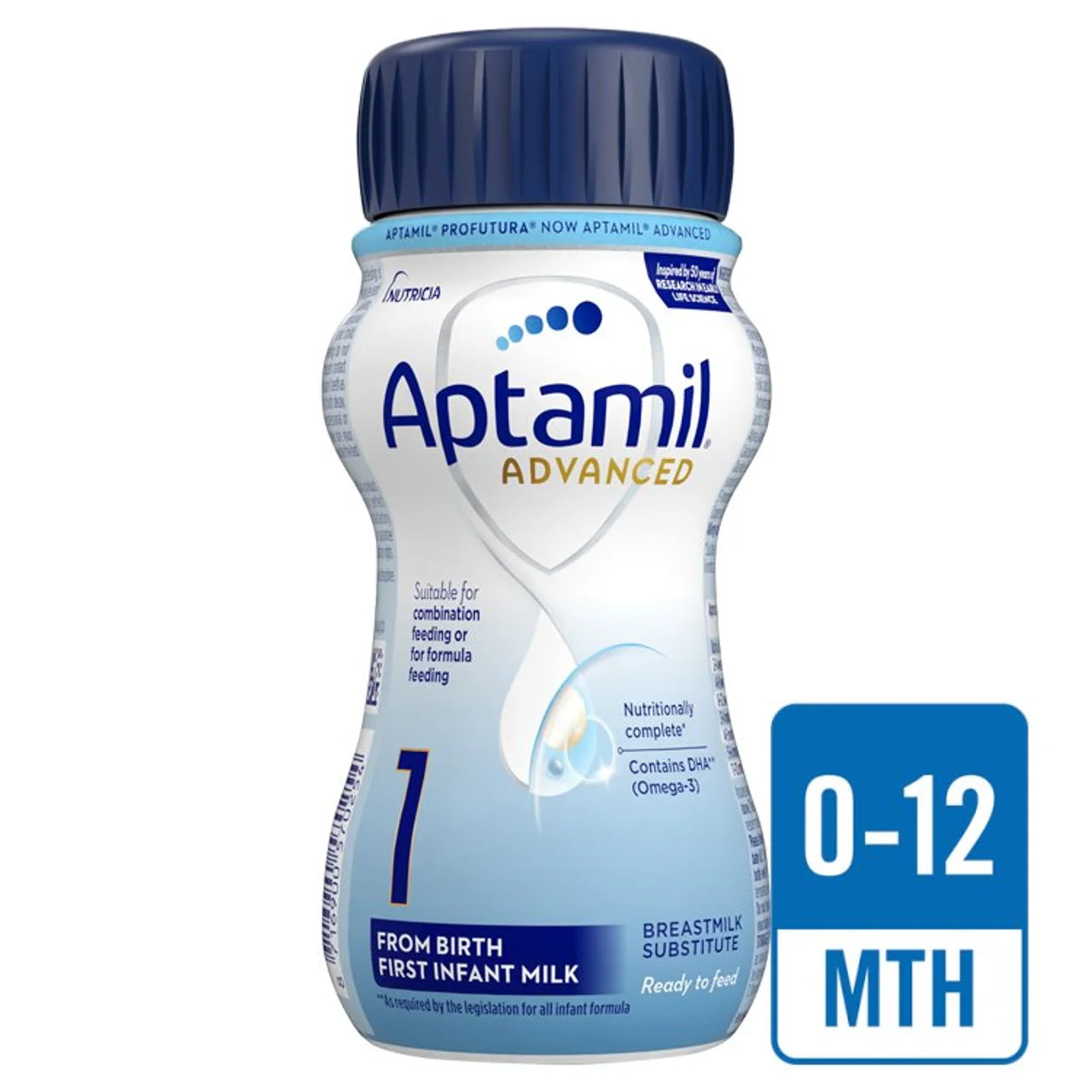 Aptamil Advanced 1 First Infant Baby Milk Formula Liquid from Birth 12 x 200ml