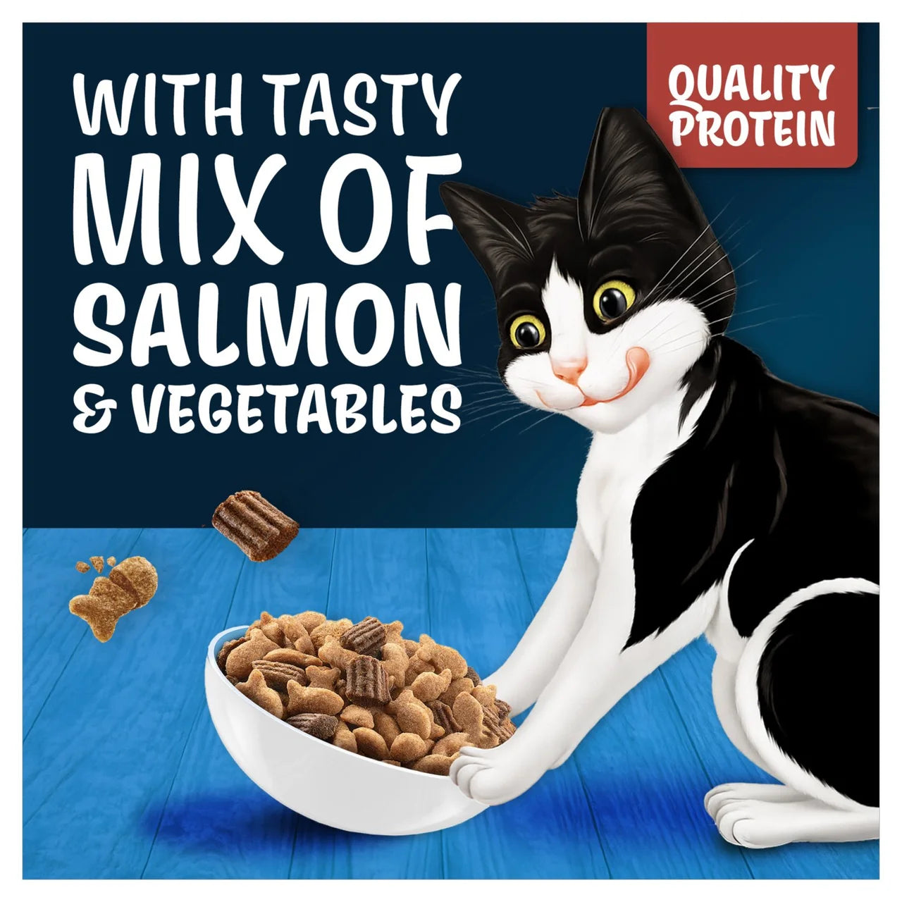 Felix Doubly Delicious Salmon & Vegetables Dry Cat Food 750g