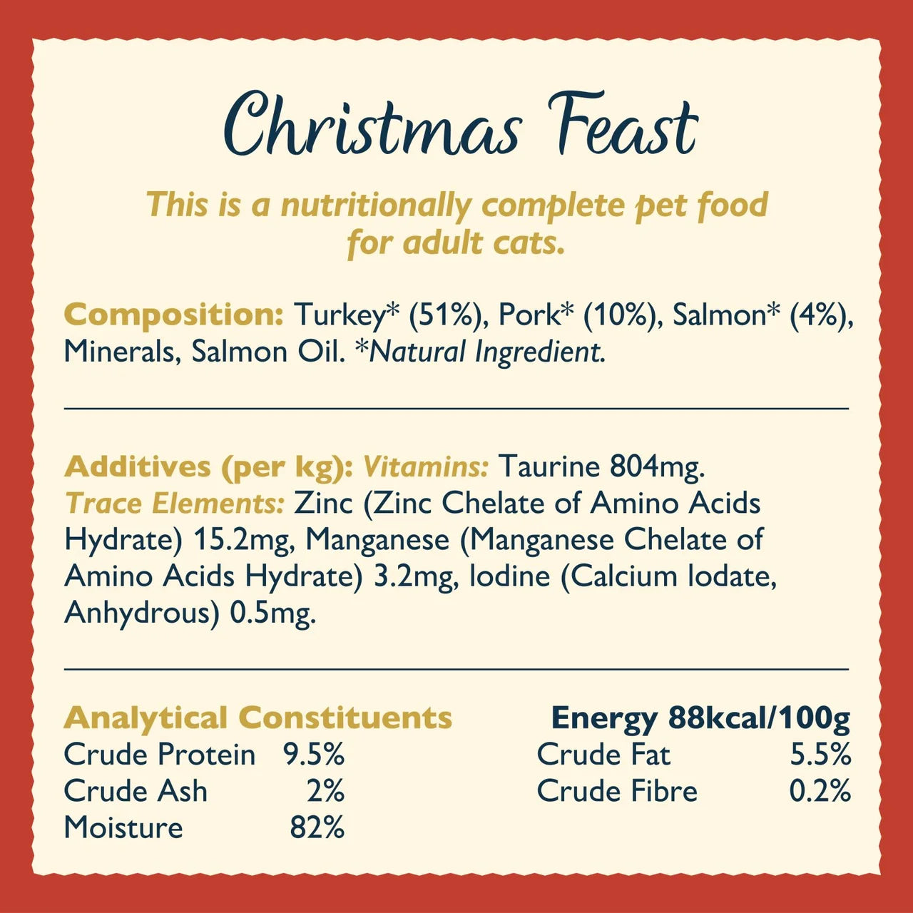 Lily's Kitchen Cat Christmas Turkey and Salmon Feast 85g