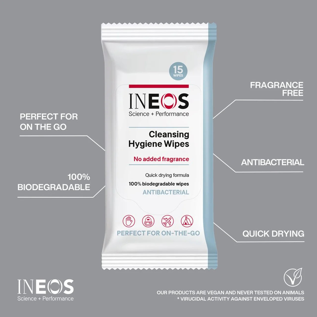 INEOS Cleansing Hygiene Wipes 15 per pack