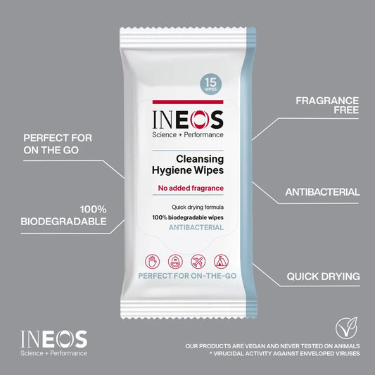 INEOS Cleansing Hygiene Wipes 15 per pack