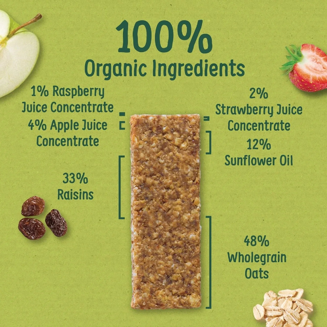 Organix Strawberry & Apple Soft Oaty Bars Toddler Multipack 12 months+ 6 x 23g