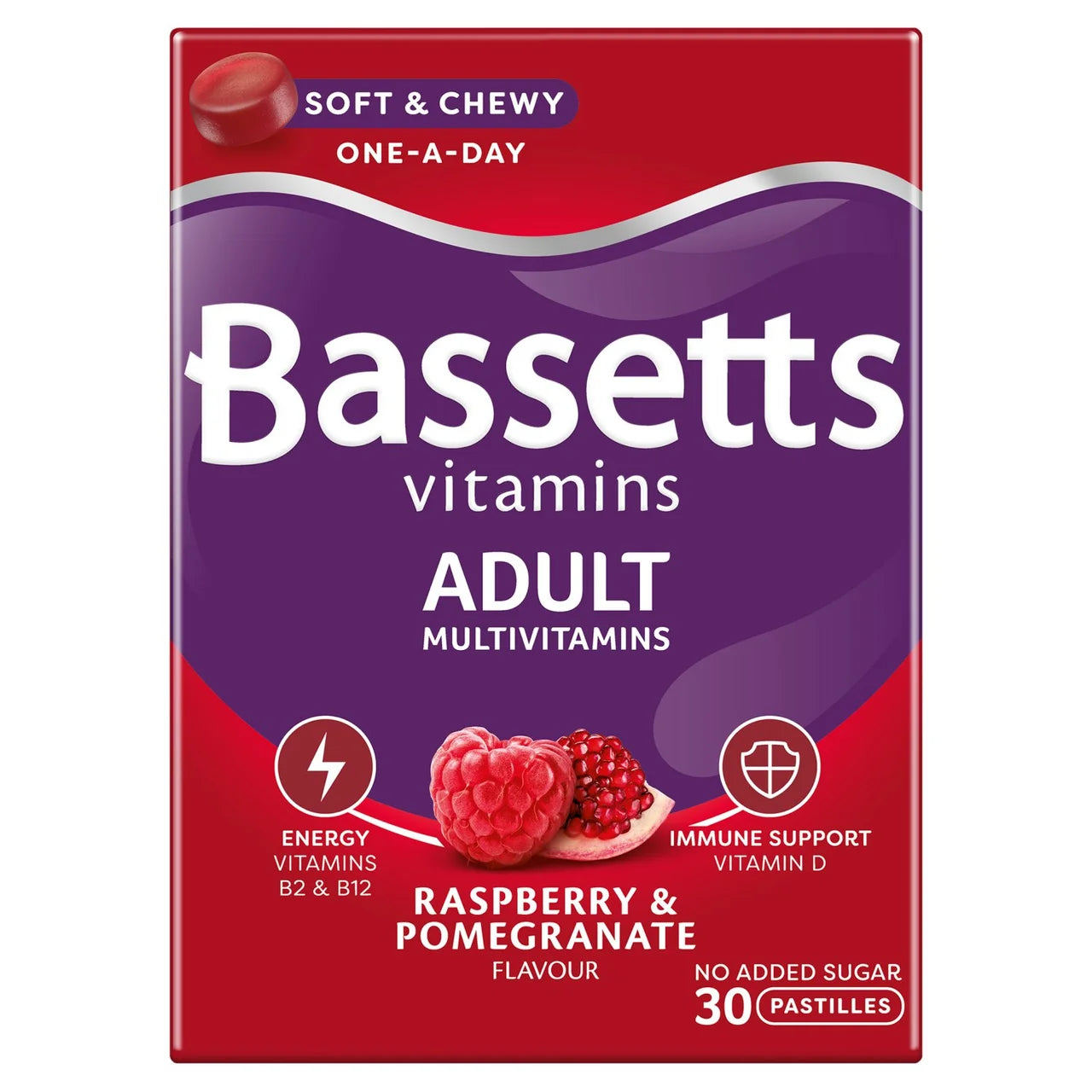 Bassetts Raspberry & Pomegranate Adult Multivitamins 30 per pack