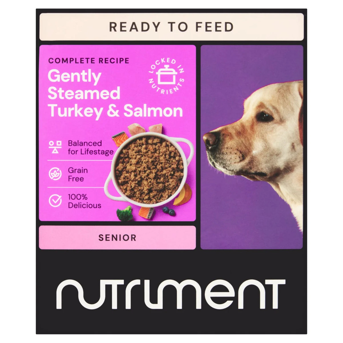 Nutriment Gently Steamed Recipe Turkey & Salmon for Senior Dogs 395g