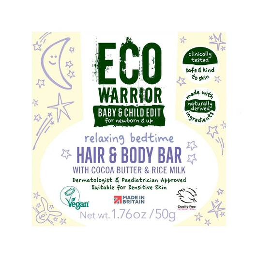 Eco Warrior Baby & Child Relaxing Bedtime Hair & Body Soap Bar 50g