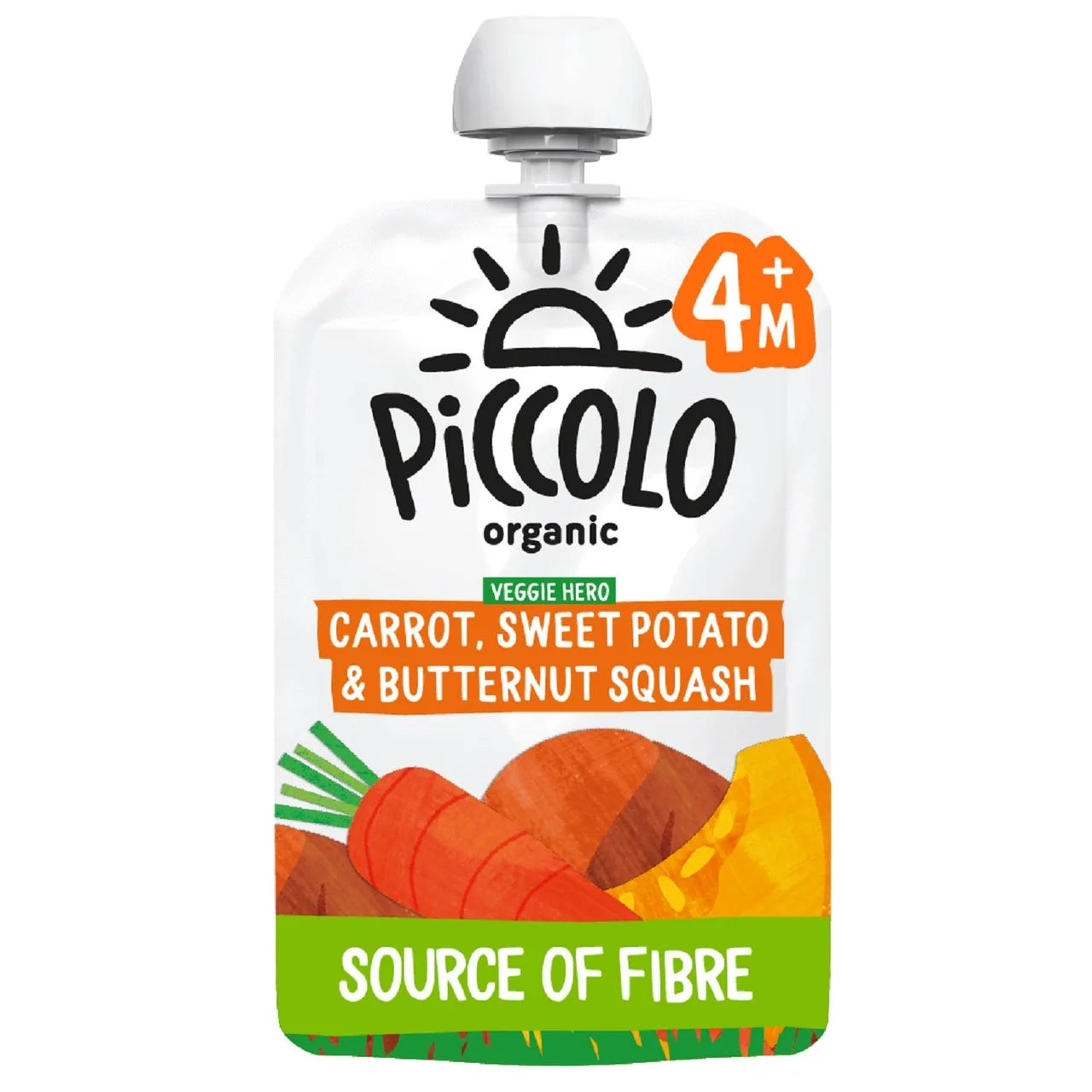 Piccolo Carrot, Sweet Potato, Butternut Squash Organic Pouch, 4 mths+ 100g