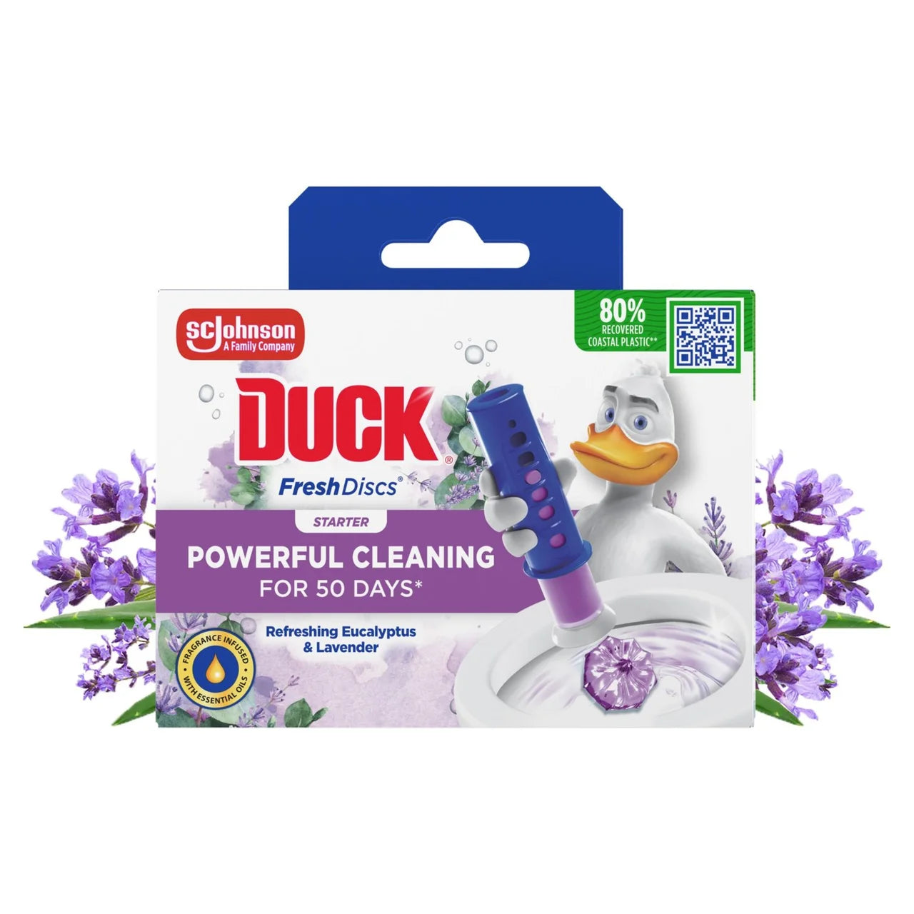 Duck Toilet Fresh Discs Holder Lavender & Eucalyptus 36ml