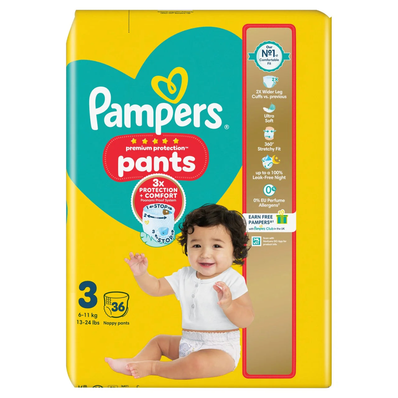 Pampers New Baby Nappy Pants Size 3 Essential 36 per pack
