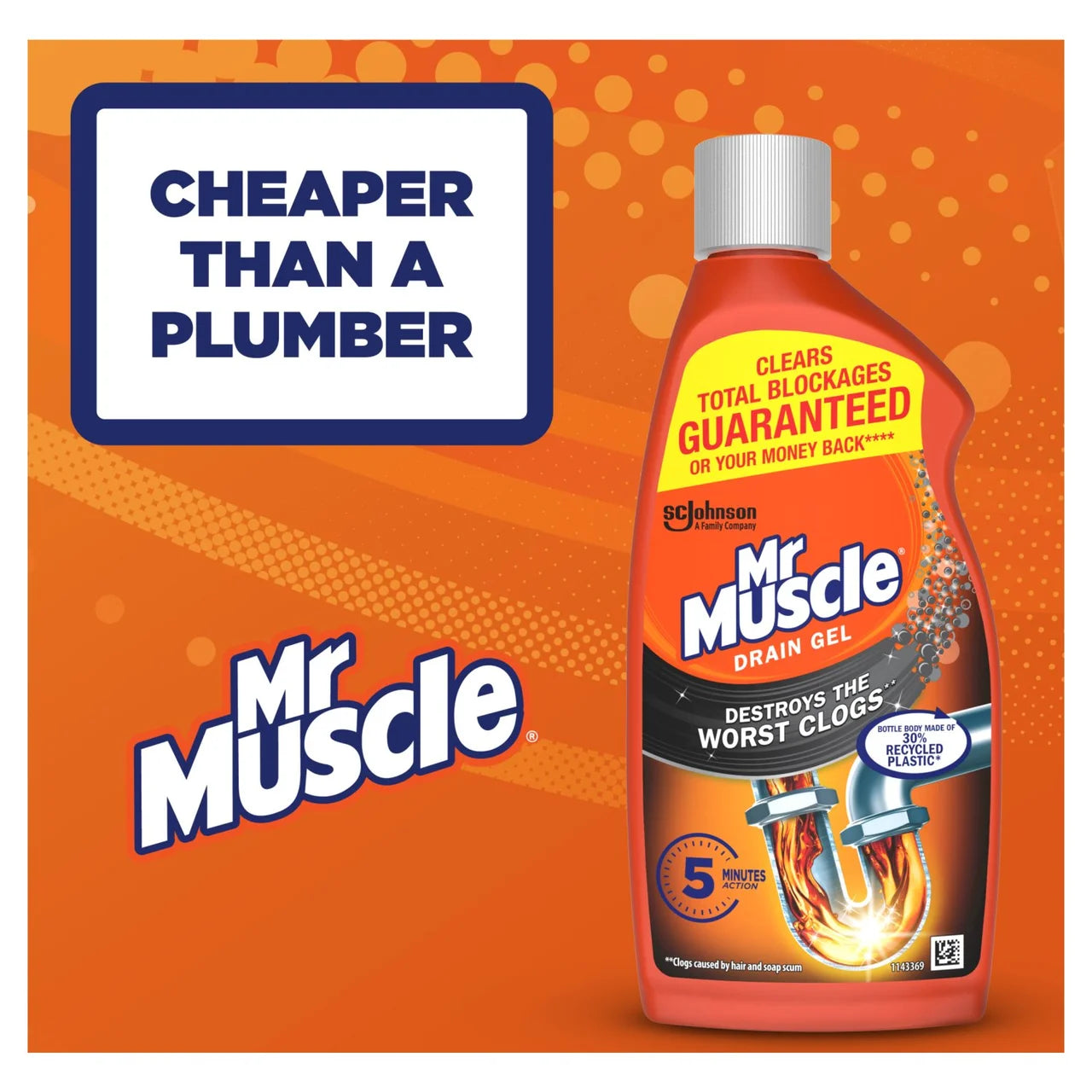 Mr Muscle Power Gel Drain Unblocker 500ml