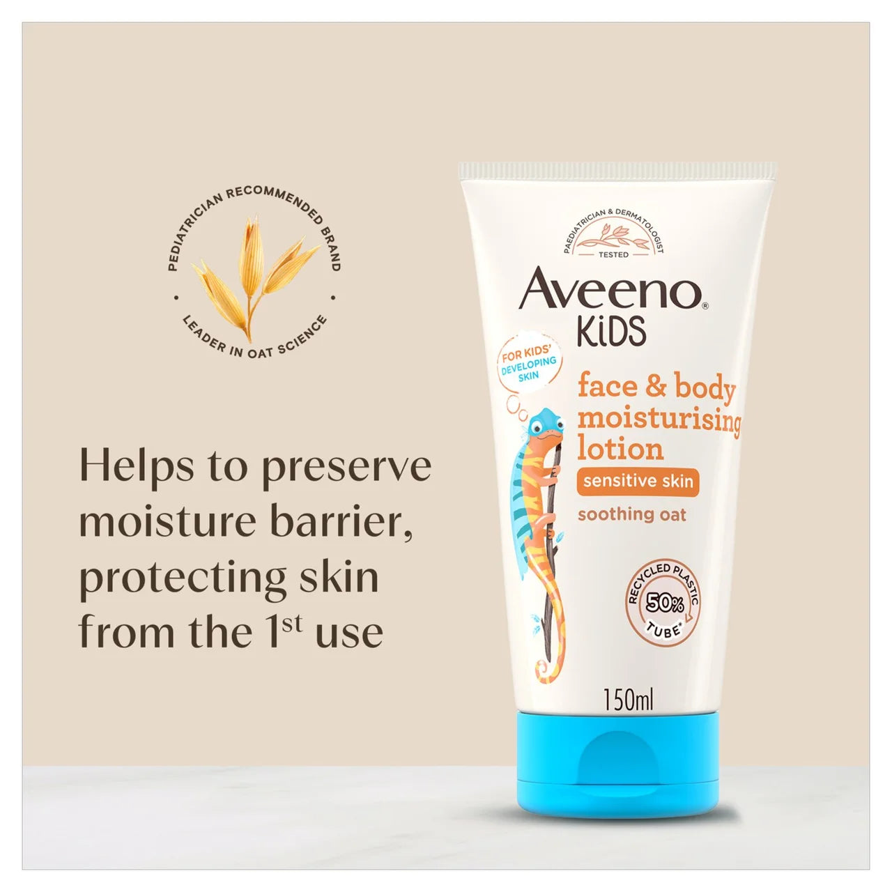 Aveeno Kids Face & Body Moisturising Lotion for Sensitive Skin 150ml
