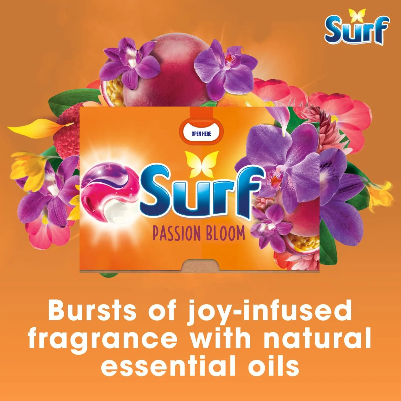 Surf Passion Bloom 3 in 1 Laundry Washing Detergent Capsules 26 Washes