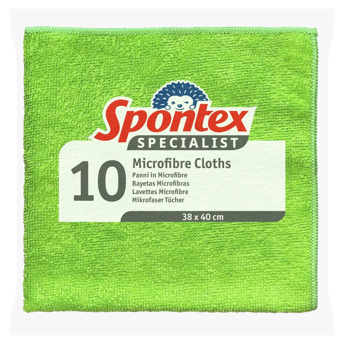 Spontex Specialist Microfibre Cleaning Cloths 10 per pack