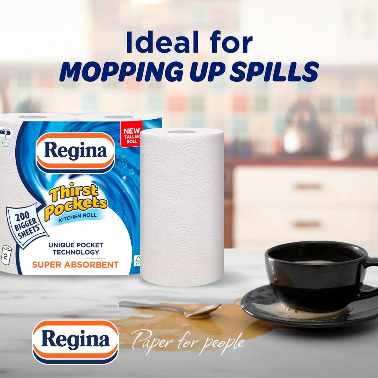 Regina Thirst Pockets Kitchen Roll 2 per pack