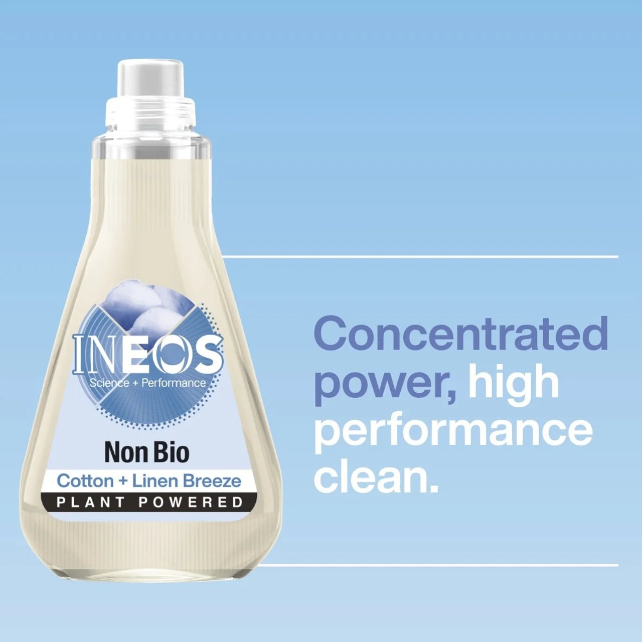 INEOS Non Bio Laundry Liquid Detergent Cotton + Linen Breeze 33 Washes 1000ml