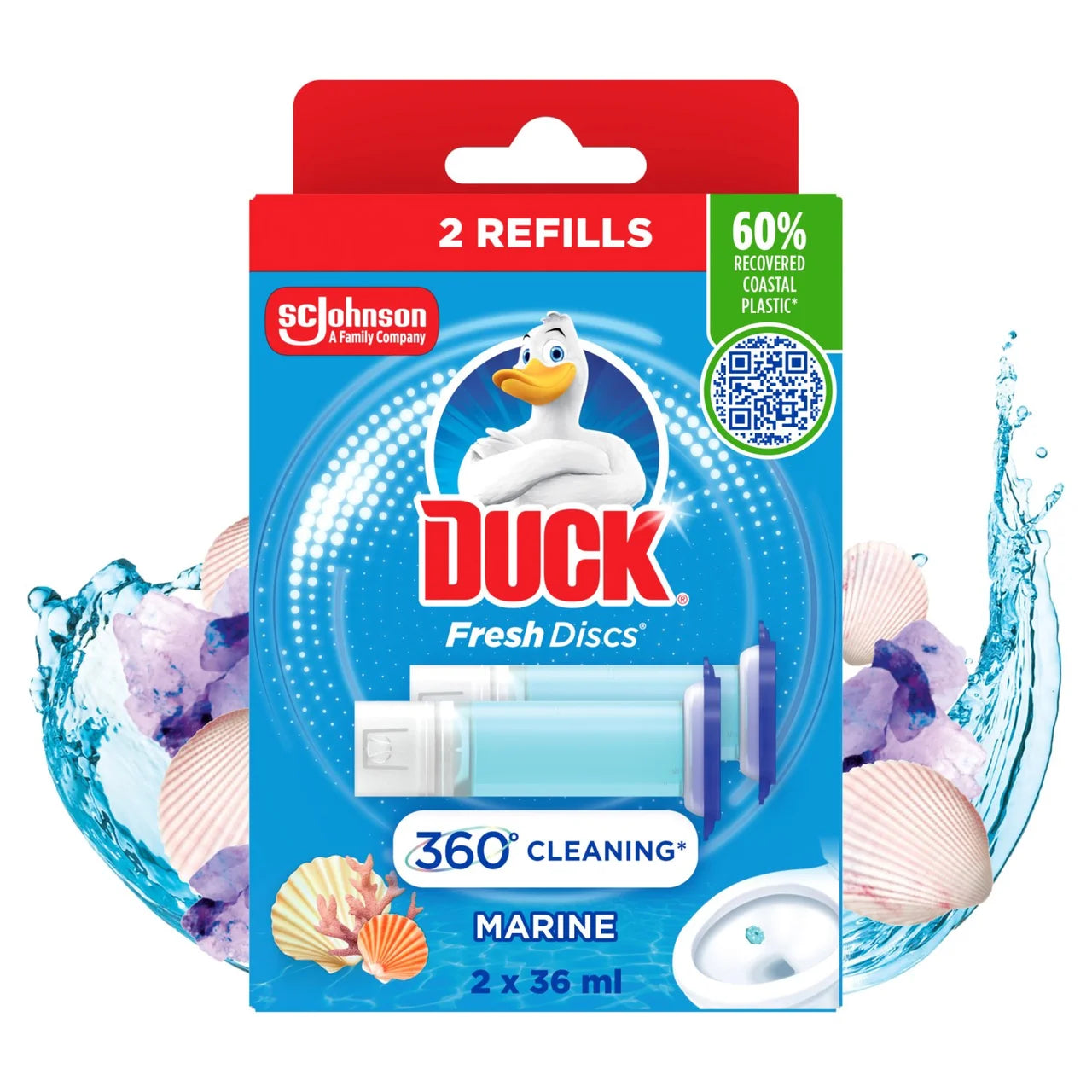Duck Toilet Fresh Discs Duo Refills Marine 2 x 36ml