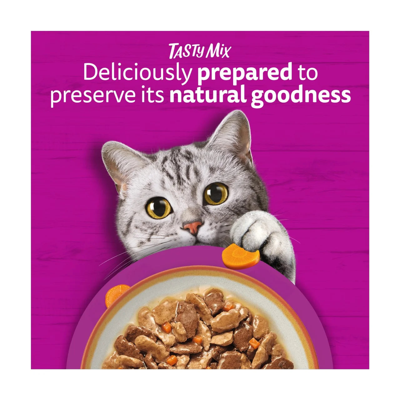 Whiskas 1+ Tasty Mix Country Collection Adult Wet Cat Food Pouch in Gravy 12 x 85g