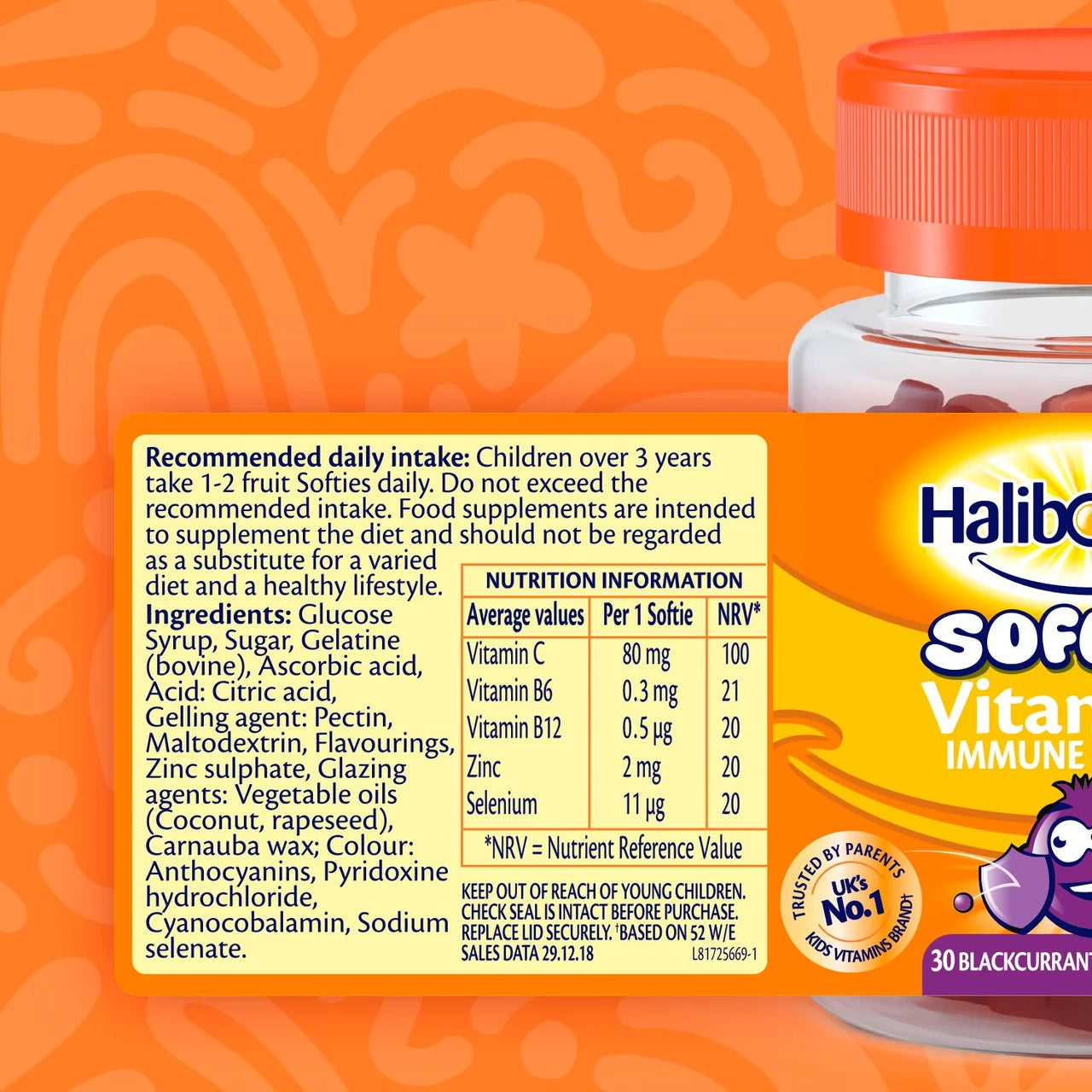 Haliborange Kid's Softies Vitamin C Gummies 3-12yrs 30 per pack