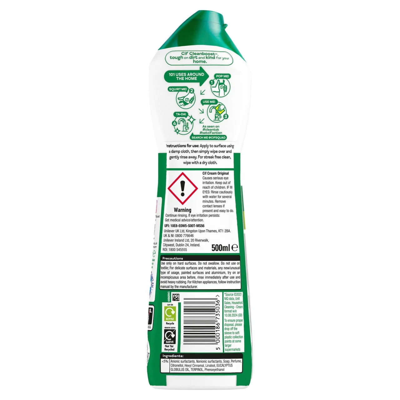 Cif Original Multipurpose Cream Cleaner 500ml