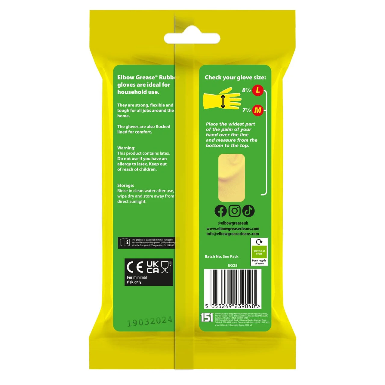 Elbow Grease Super Strong Rubber Glove Medium