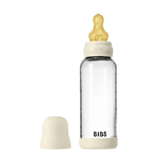 BIBS Glass Baby Bottle Medium Flow 240ml 2m+