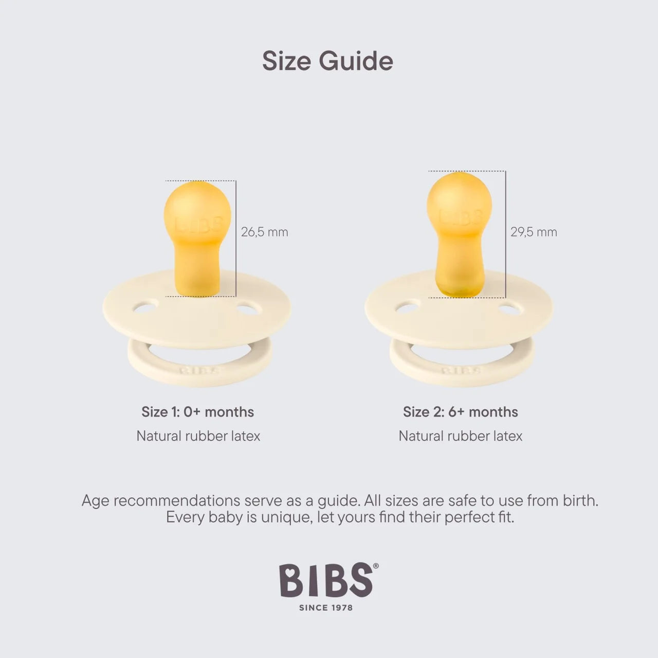 BIBS 0-6m Natural Rubber Latex Soother Blossom 2 per pack