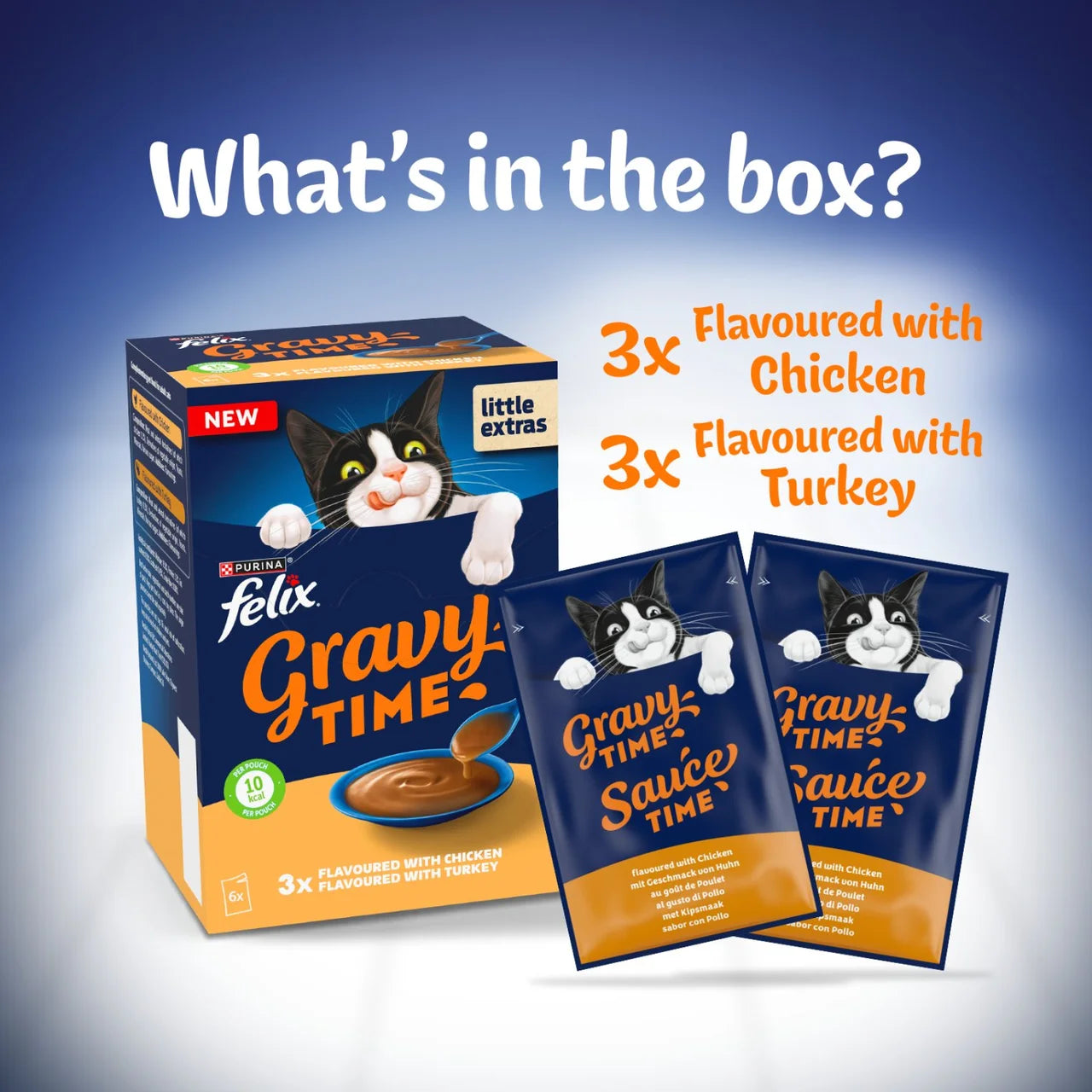 Felix Gravy Time Chicken and Turkey Wet Cat Food 6 x 40g