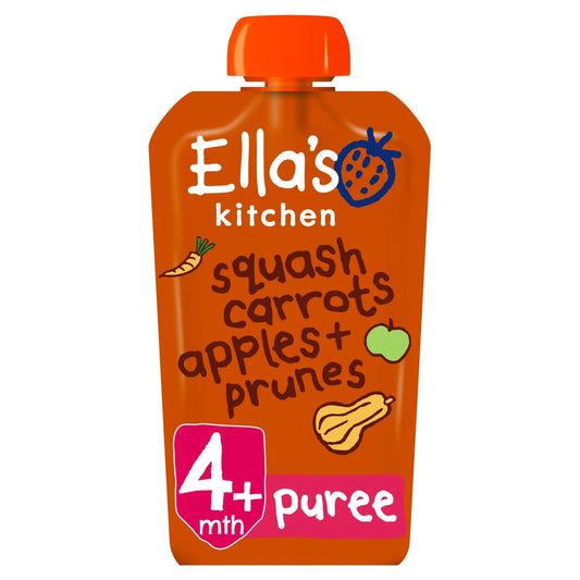 Ella's Kitchen Squash, Carrots, Apples & Prunes Baby Food Pouch 4+ Months 120g