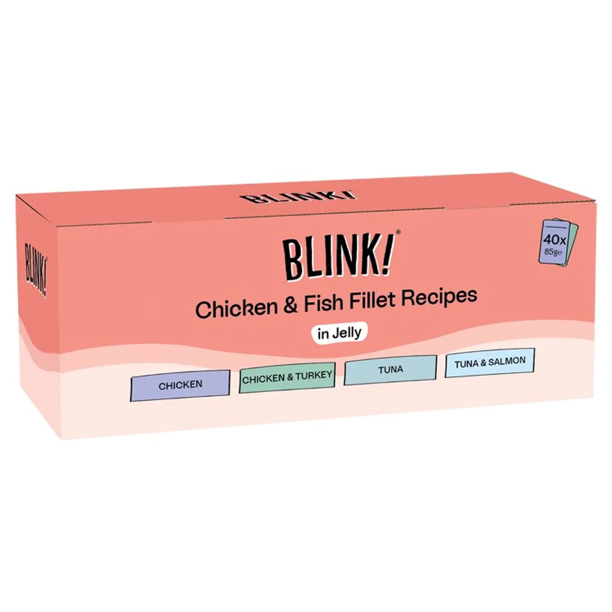 Blink! Blink Chicken & Fish Selection in Jelly Bulk Pack 40 x 85g