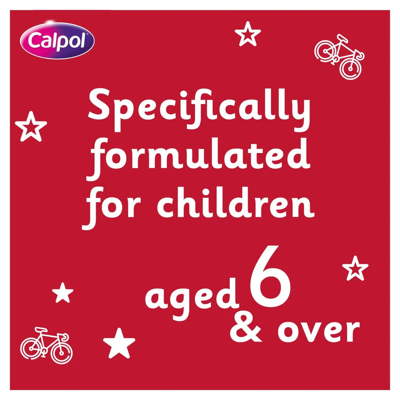 Calpol SixPlus Sugar & Colour Free Suspension Sachets Strawberry 6+ Years 12 x 5ml