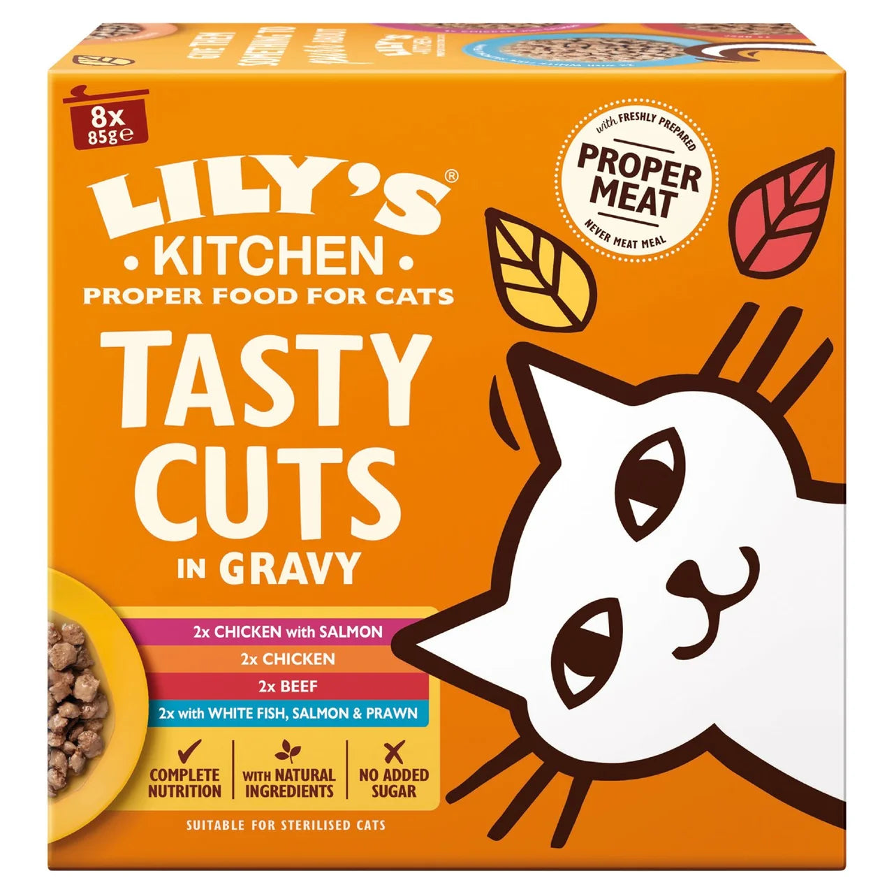 Lily's Kitchen Tasty Cuts in Gravy Mixed Multipack Wet Food for Cats 8 x 85g