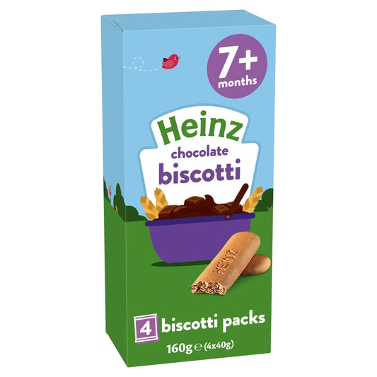 Heinz Chocolate Biscotti Baby Snack Multipack 7+ Months 4 x 40g
